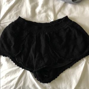 black soft shorts